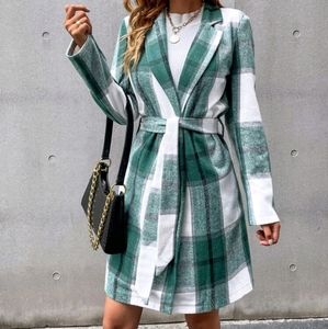 Plaid Belted Coat